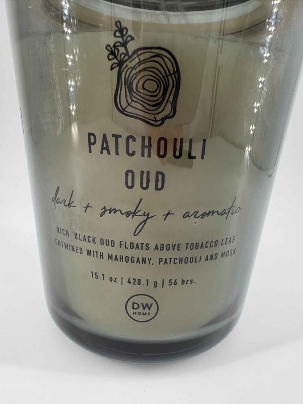 DW Home 2-Wick Candle Patchouli Oud 15.1 oz 428.1 g Burn Time 56 Hours - Picture 2 of 6